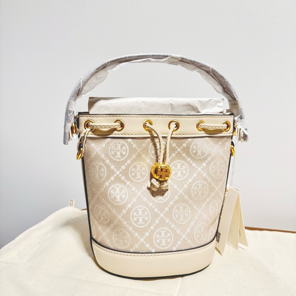 Tory Burch Mini T Monogram Bucket Bag